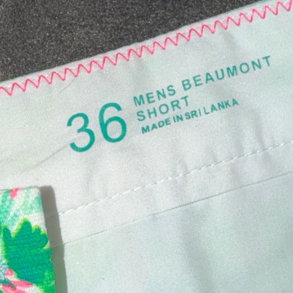 Lilly Pulitzer Mens Beaumont Short 36 Seasalt Blue Honda Classic Tropical Print - Picture 5 of 6